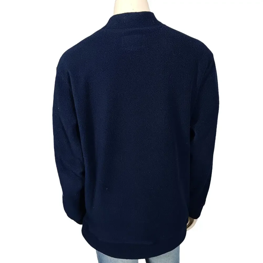 G.H. Bass and Co. blue fleece high neck pullover sweatshirt size medium